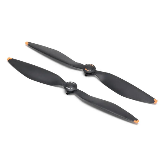 Two black propellers on a white background
