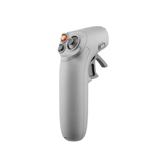 Gray handheld device with buttons on a white background