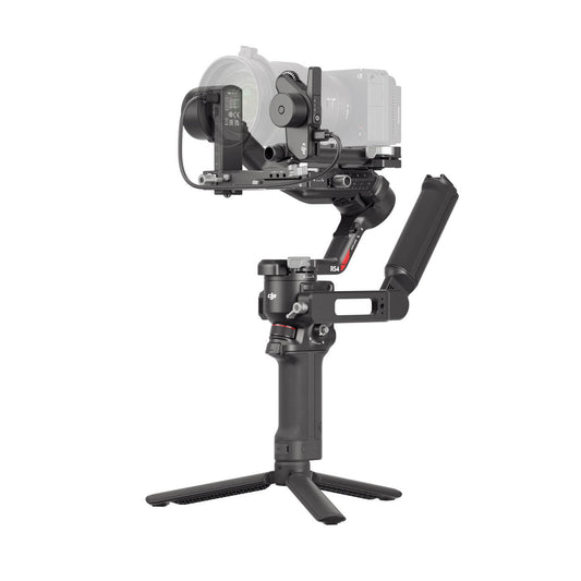 DJI RS 4 combo with camera in white background