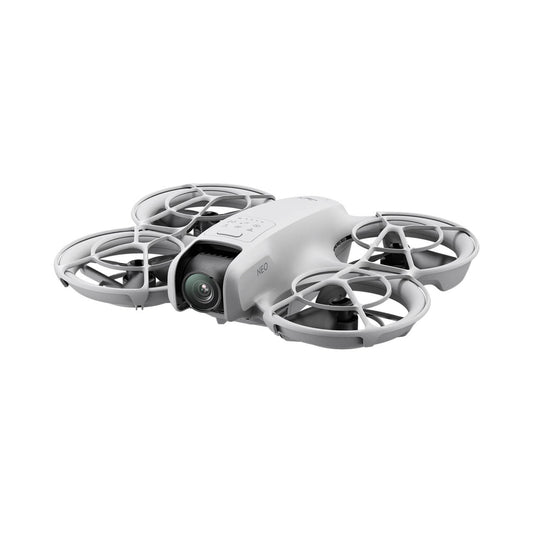 DJI Neo White drone with camera on a white background