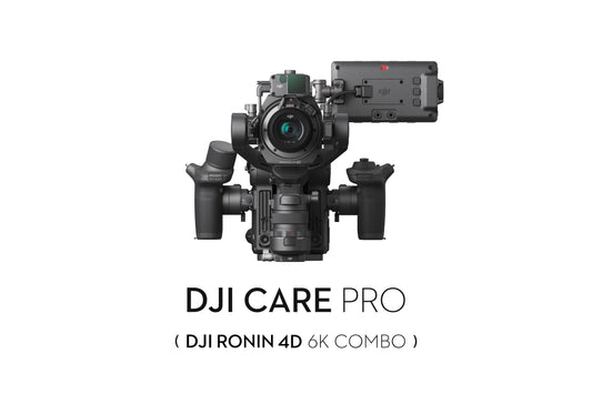 DJI Ronin 4D 6K Combo camera stabilizer with DJI Care Pro text on a white background