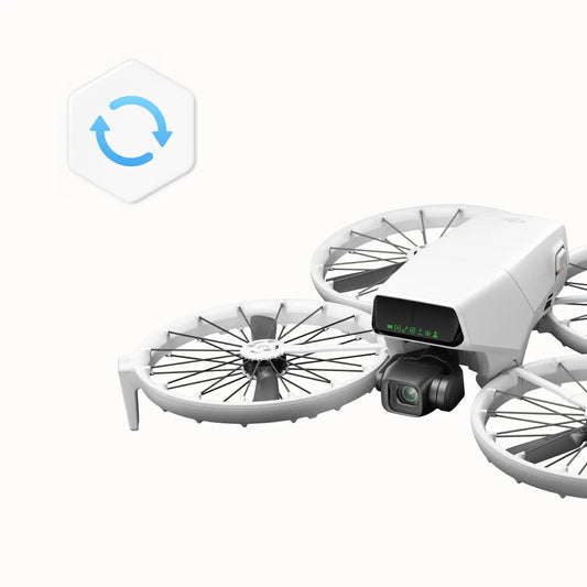 White drone with camera on a white background