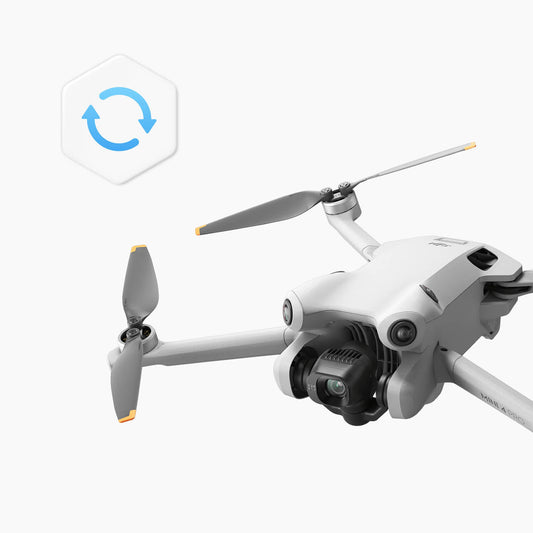 White drone with propellers on a white background