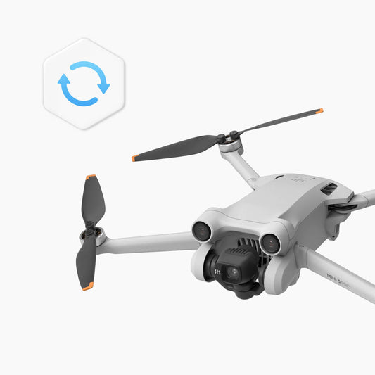 White drone with propellers on a white background