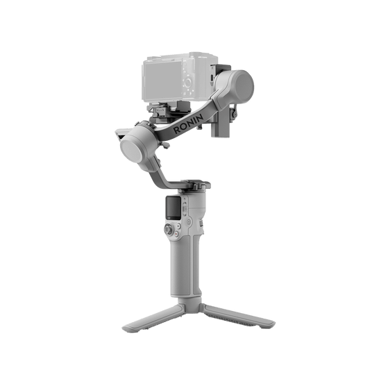 DJI RS 4 Mini Camera stabilizer with 'RONIN' branding on a black background