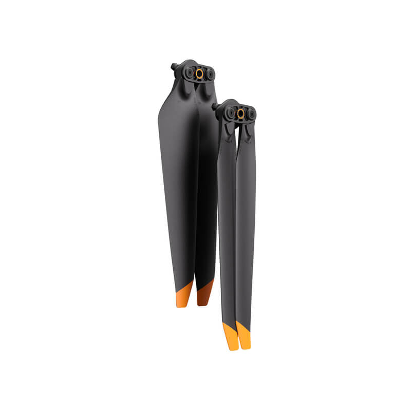 Black bicycle fork with orange accents on a white background
