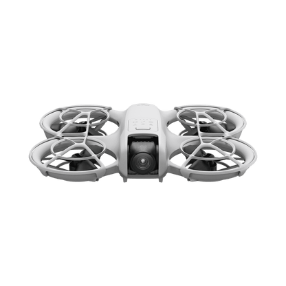DJI Neo White drone with camera on a black background