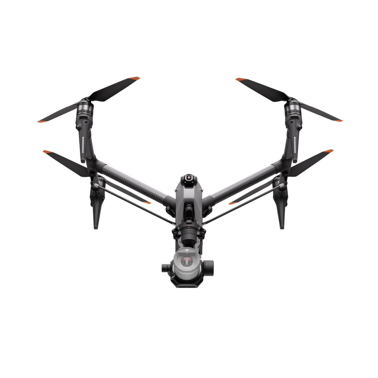 Inspire 3 Black drone with propellers on a white background