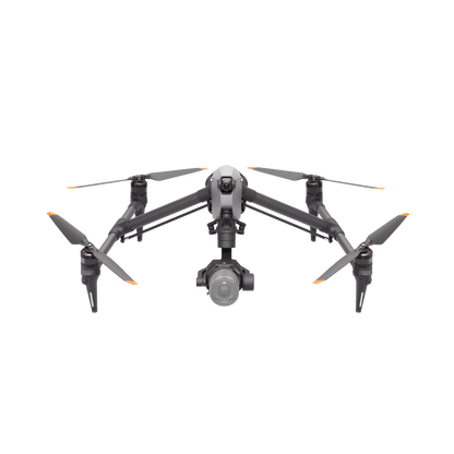 Black and white Inspire 3 drone on a transparent background