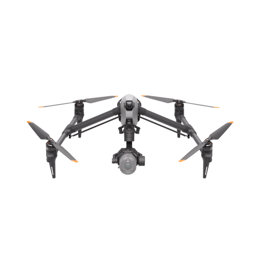 Black and white Inspire 3 drone on a transparent background