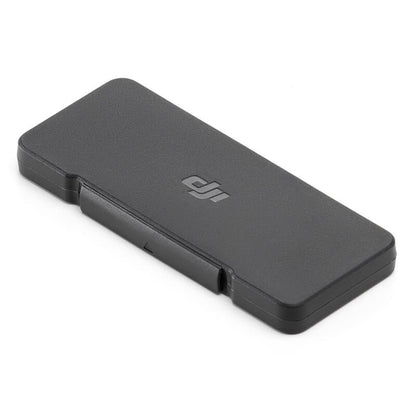 Black device with DJI logo on a white background