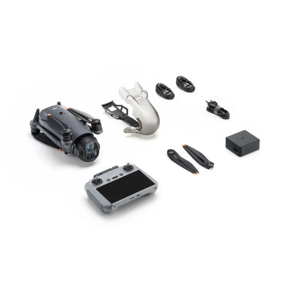 DJI Mavic 4 Pro with accessories in white background