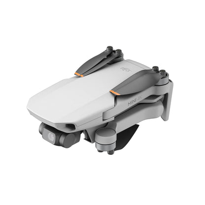 DJI mini 4K White and gray drone with 'MINI' branding on a white background