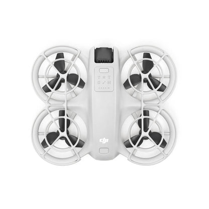 DJI Neo White drone with four propellers on a white background
