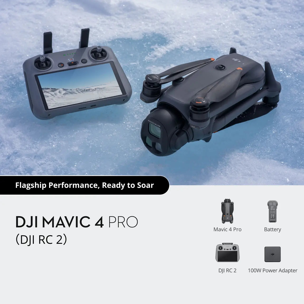 DJI Mavic 4 Pro RC 2 on icy surface