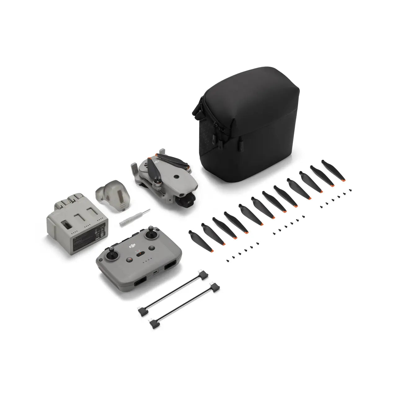 DJI Lito X1 drone components including body, propellers, and remote control on a white background