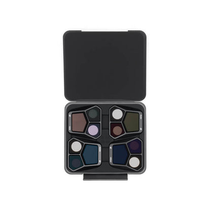 Makeup palette with various colors on a white background