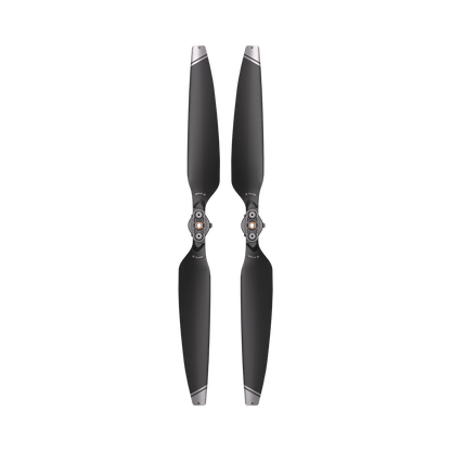 Two black propellers on a white background