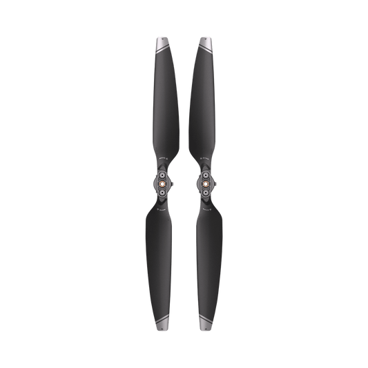 Two black propellers on a white background