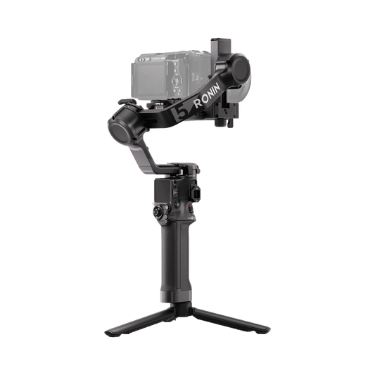 Camera stabilizer with 'Ronin' branding on a black background