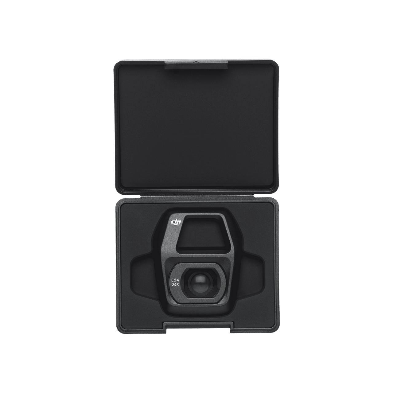 Black camera case with DJI logo on a white background