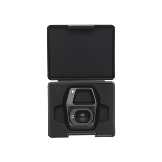 Black camera case with DJI logo on a white background