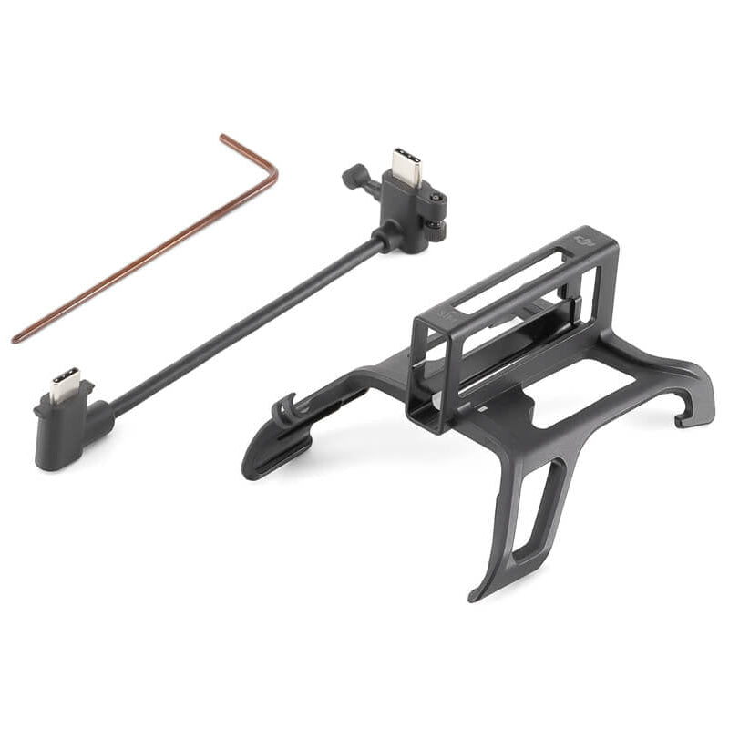 Black metal tool with a long arm and adjustable component on a white background