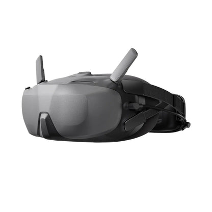 Black VR headset on a white background