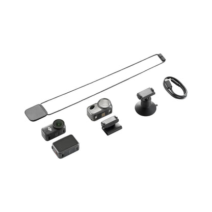 Set of camera accessories on a white background