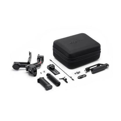 DJI Ronin RS 4 Pro with accessories in white background