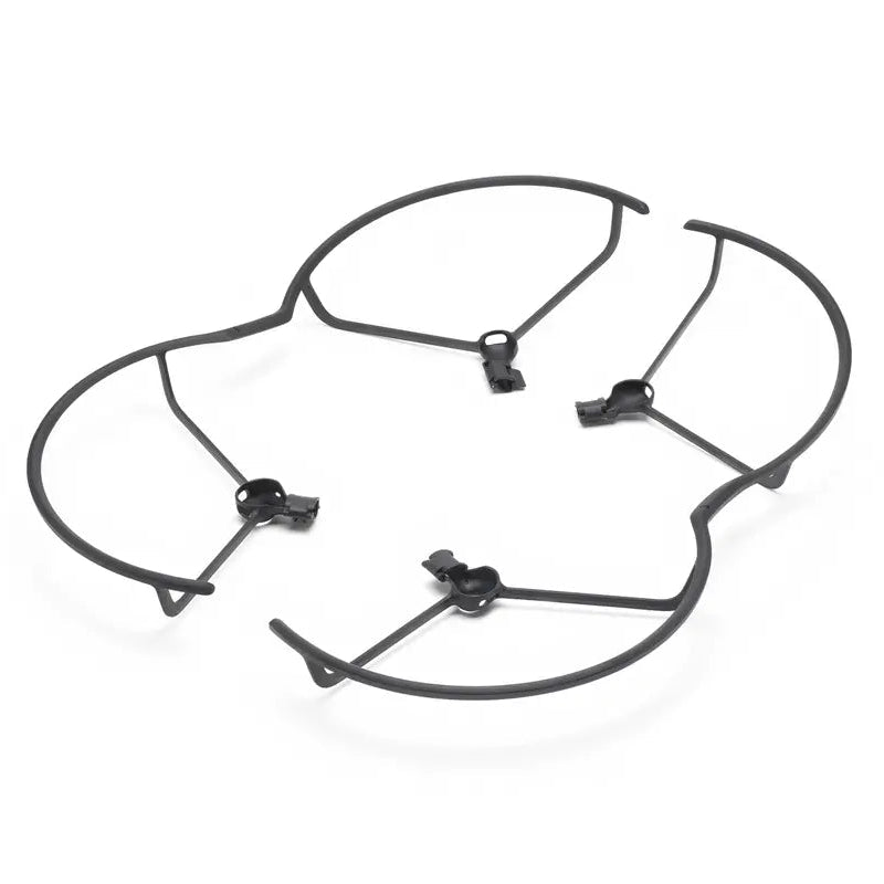 Black drone propeller guard on a white background