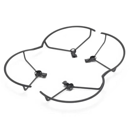 Black drone propeller guard on a white background