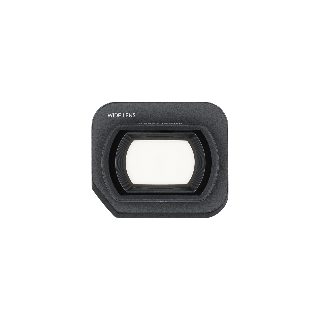 Wide lens on a black background