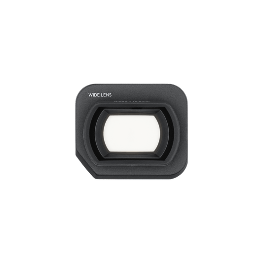 Wide lens on a black background