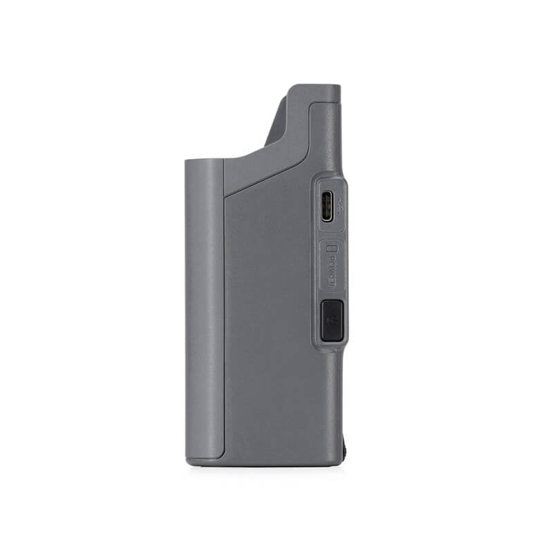 Gray electronic device on a white background