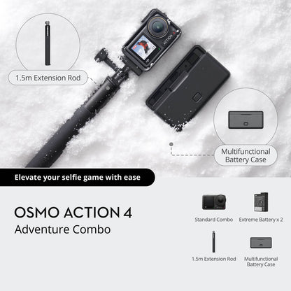 Osmo action 4 adventure combo in snowy background