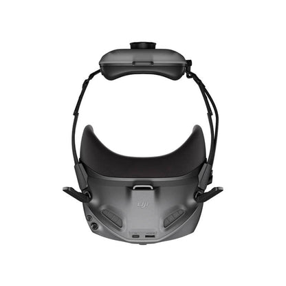 Black VR headset on a white background