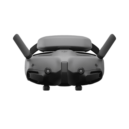 Top view of a drone with antennas on a white background