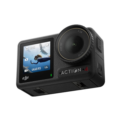 DJI Action 4 action camera on a white background