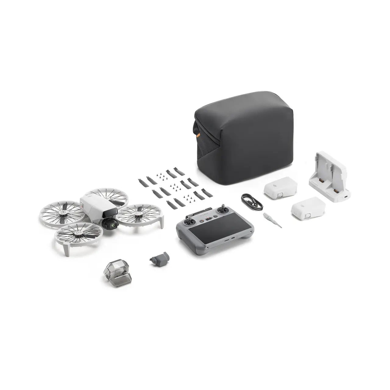 DJI Flip RC 2 fly more combo with accessories in white background