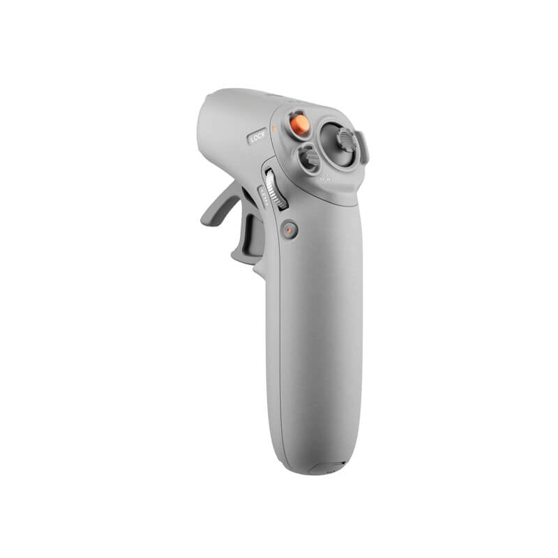 Gray handheld device with buttons on a white background