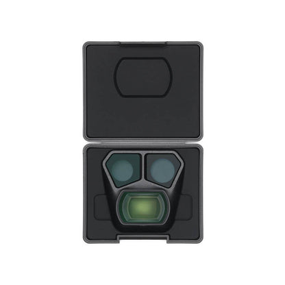 Camera lens with protective case on a white background