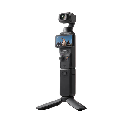 DJI Osmo pocket 3 Black camera with a small screen on a white background
