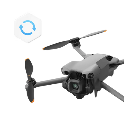 Gray drone with propellers on a white background