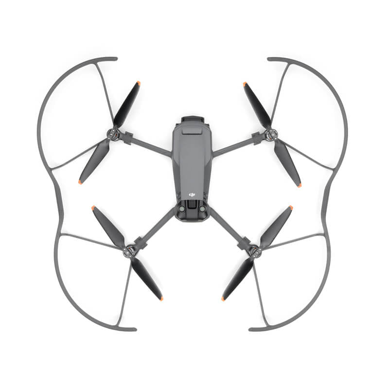 Drone with four propellers on a white background