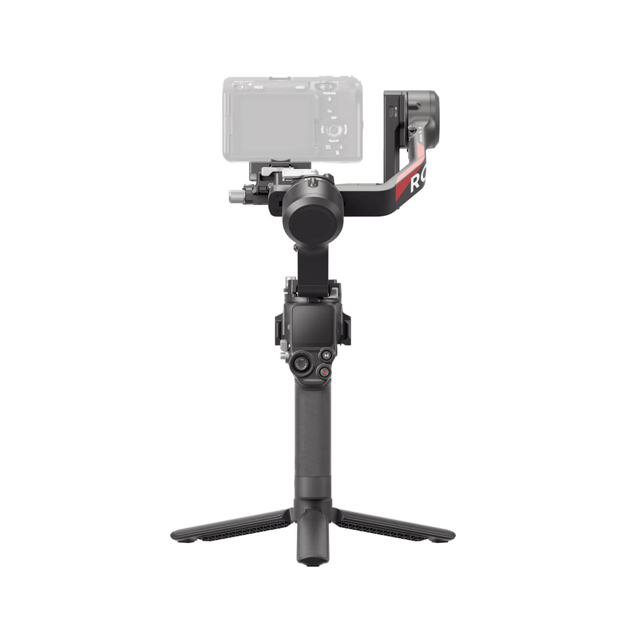 DJI RS 4 combo with camera in white background