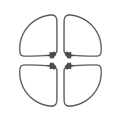 Black and white icon of a four-blade propeller on a black background
