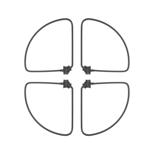 Black and white icon of a four-blade propeller on a black background