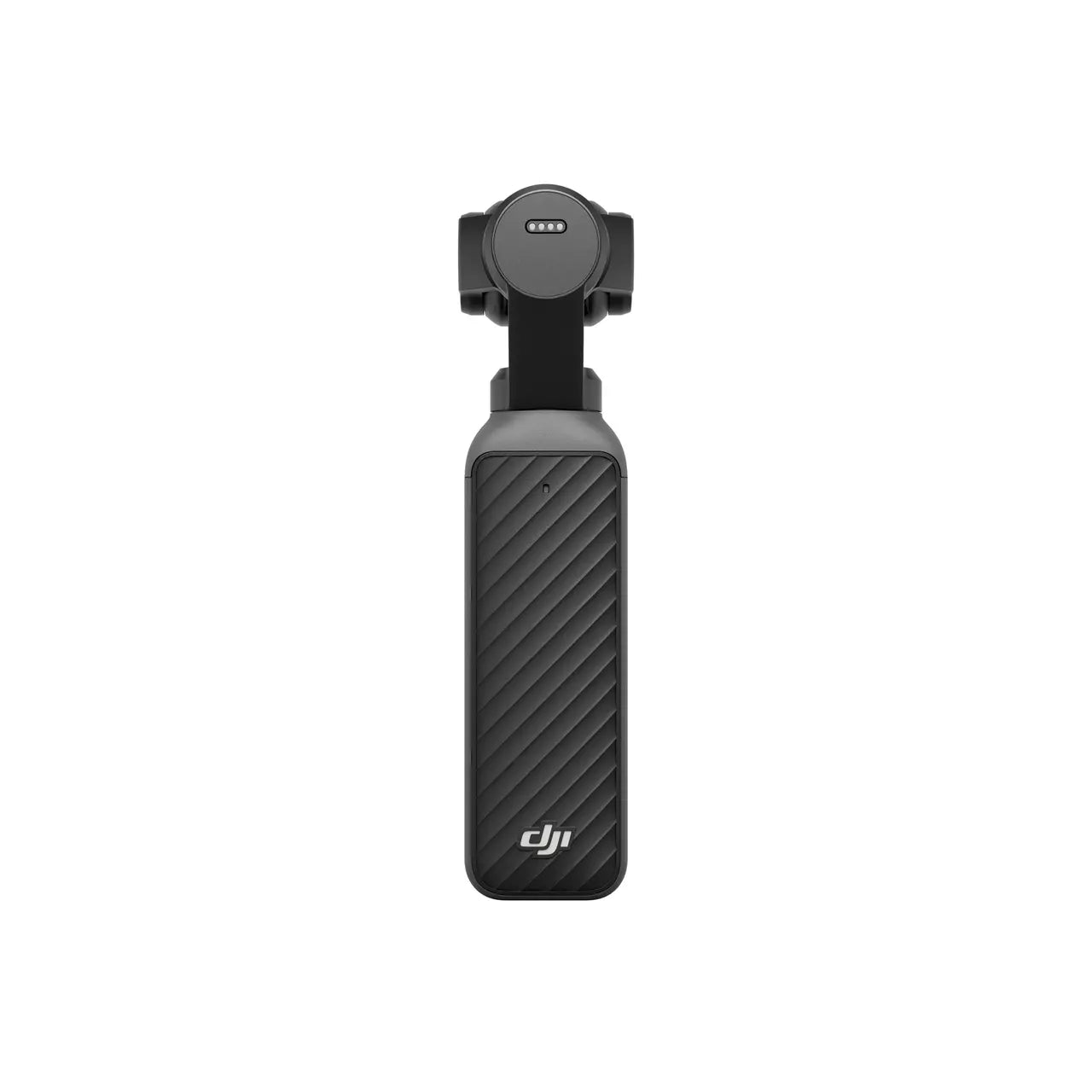 Black DJI Osmo Pocket handheld camera gimbal on a white background