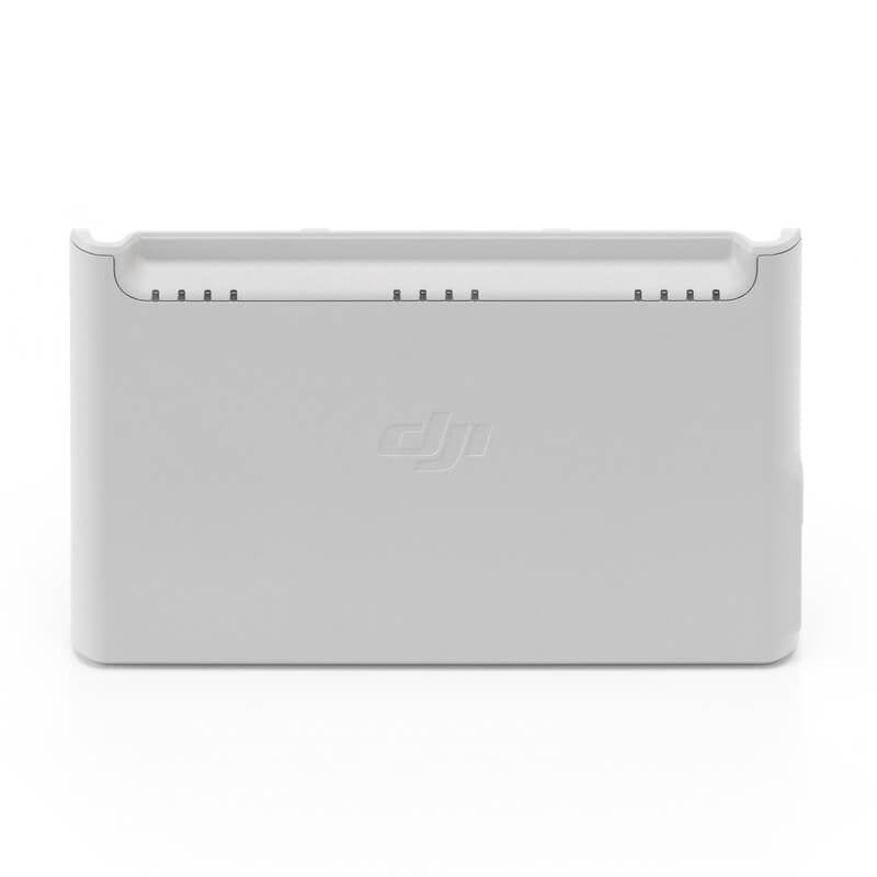White rectangular object with 'DJI' branding on a white background